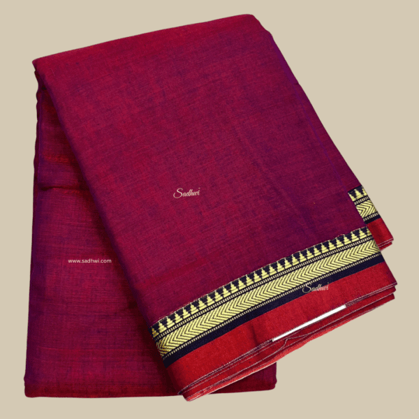 Pinkish Purple Kanchi Cotton Silk Saree