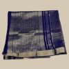Royal Blue Pure Strips Brocade Mysore Silk Saree - Image 4