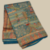 Blue Pashmina work Kashmiri Silk Saree - Image 2