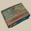 Blue Pashmina work Kashmiri Silk Saree
