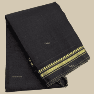 Black Kanchi Cotton Silk Saree
